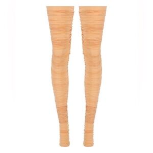 Laina Rauma Sheer Shimmer Leg Warmer - Apricot